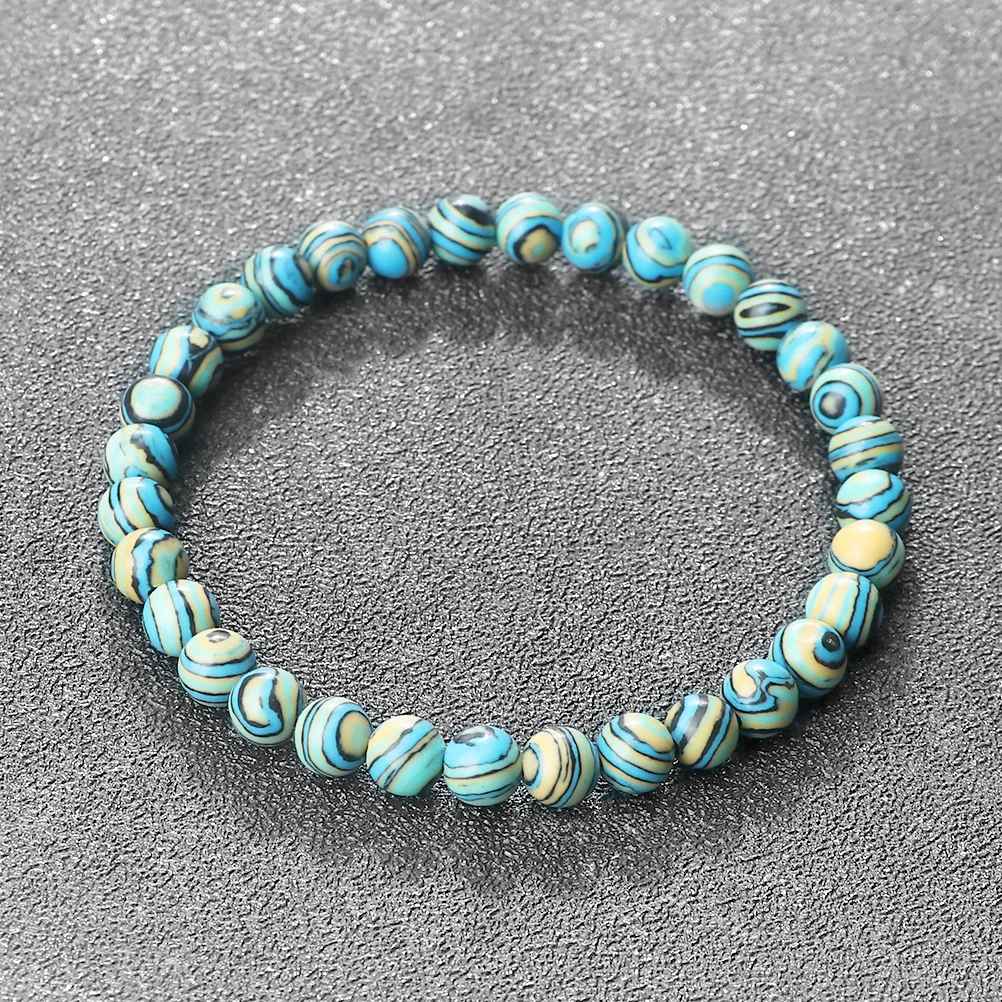 Vina - Blaues Malachit-Natursteinarmband